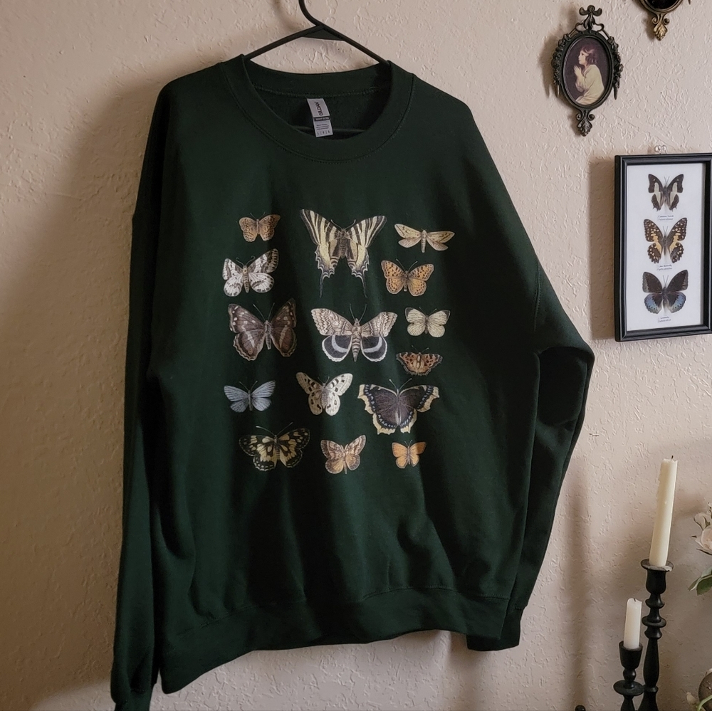 Butterfly Sweatshirt Vintage Style